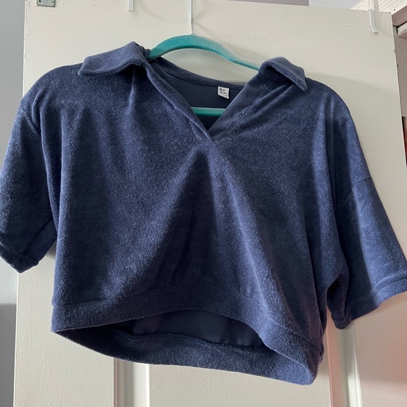 Matching blue terry cloth skort set - Picture 5 of 6